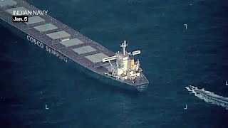 Indias Navy Saves Hijacked Ship Off Somalia [upl. by Alva]