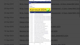 kuk result updates 2024  kuk updates  shorts youtubeshorts kuk kukresult exam ytshorts [upl. by Aiouqahs]