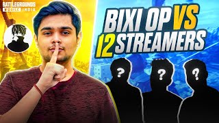 12 Streamers Shocked by Bixi Op Skills 🔥  Bixi Op vs Streamers  BGMI [upl. by Ednarb406]