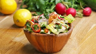 Middle Eastern Pita Salad Fattoush Salad [upl. by Otreblada185]