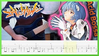 Evangelion  Fly Me To The Moon Acid Bossa  Bass Cover with TABs  Full Ending [upl. by Albric591]