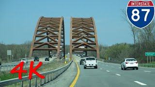 ⁴ᴷ Adirondack Northway Interstate 87 Exits 1 to 15 northbound 4K VIDEO [upl. by Tatia]