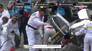 Allan McNish Crash 24 Hours of Le Mans 2011 HD 1080p [upl. by Decima]