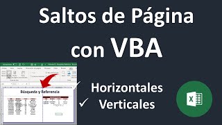 Macros Excel – VBA 30 Saltos de Página Manuales Horizontales y Verticales  PageBreaks [upl. by Rodnas]