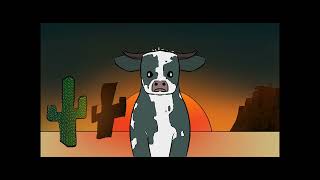 Digital Drawing quotLonely Cow at Sundownquot [upl. by Aronael49]