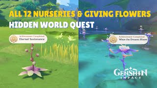 Varuna Gatha Secret Sequel  12 Nurseries and Giving Flowers  World Quest Guide  Genshin Impact [upl. by Dennison121]