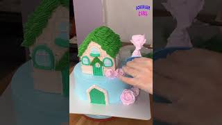 Lovely House Cake shorts cake cakedecorating cakedesign cakedecorating birthdaycake [upl. by Anastice]