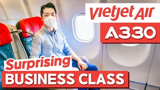 SURPRISING VietJet A330 Business Class  INCREDIBLE Meal Service ftYeuMayBay [upl. by Aninaig]