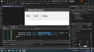 WPF Menus Creating Menu with Shortcut Keys Visual Programming with C [upl. by Netsrik]