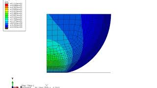 Abaqus Hertz contact analysis input file included 아바쿠스 [upl. by Bourke463]