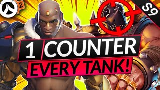 1 COUNTER PICK for EVERY TANK HERO NEW Season 9  Overwatch 2 Meta Guide [upl. by Neirda593]