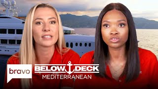 A Miscommunication on Deck Leaves Lara Du Preez Annoyed  Below Deck Mediterranean S8 E11  Bravo [upl. by Jude678]