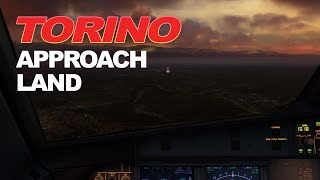 Sunset Approach amp Smooth Landing at Turin Caselle Airport  A320  RWY36 flightsimulator2020 [upl. by Witkin]