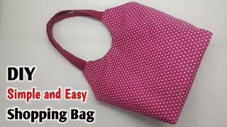 How to sew a beautiful shopping bag with lining  How to make reusable shopping bag  tote bag  bag [upl. by Annavahs]