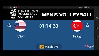 USA vs Turkey  Paris 2024 Mens Volleyball Olympic Qualifier Tournament LIVE SCORE [upl. by Enenstein]