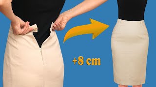 Sewing trick  how to upsize a skirt which is already small [upl. by Bonaparte]