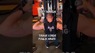 Biset trapèze  tirage corde amp shrug  Biset Trapezoid  rope pull amp shrug [upl. by Yessak]