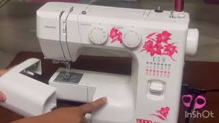 How to insert thread and bobbin in Usha Janome Allure Dlx sewing machine [upl. by Hairakcaz]