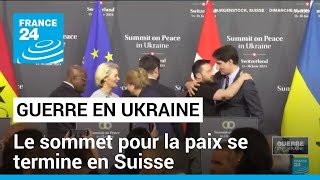 Le sommet pour la paix en Ukraine se termine en Suisse les suites diplomatiques incertaines [upl. by Azilanna]