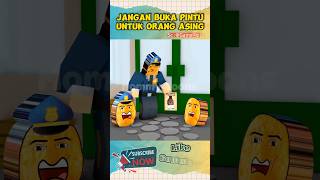 Jangan Buka Pintu Untuk Orang Asing minecraft police dubbing animation [upl. by Sivat]