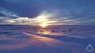 Montana Winter Sunset  15 Second Drone Video HD [upl. by Enirahtak241]