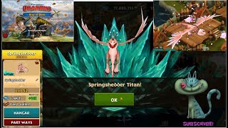 Dragons Rise of Berk Transforming Springshedder in Titan Dragon How to UnlockampMaximize Its Abilities [upl. by Eidissac]