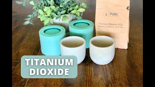 Adding Titanium Dioxide To Concrete Candle Jars [upl. by Neira]