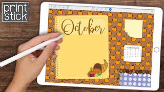 October DIGITAL PLAN WITH ME  GoodNotes Tutorial [upl. by Yesrod]