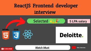 Fresher  Front end developer interview 2024 procodrr  React js fresher interview  JavaScript [upl. by Alodee422]