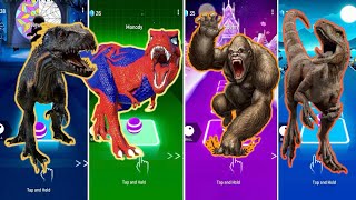 🦖 Indoraptor vs TRex Spider Man vs Godzilla vs Jurassic World  Coffin Dance 🪩 [upl. by Nahte]