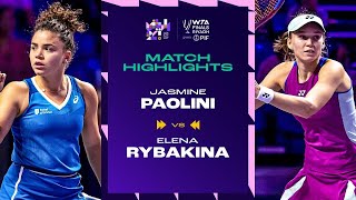 Jasmine Paolini vs Elena Rybakina  2024 WTA Finals Riyadh Group Stage  Match Highlights [upl. by Barrow392]