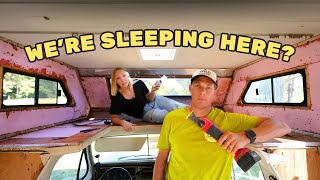 We Rebuilt Our Rotten Motorhome Front Over Cab RV Renovation [upl. by Seidule]