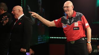 74 Year Old Bob Anderson Hits A 180 For His Final 3 Darts  World Seniors Darts Championships 2022 [upl. by Goto165]