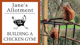 BUILDING THE CHICKEN GYM  using found objects to keep our little chooks entertained [upl. by Drofkcor]