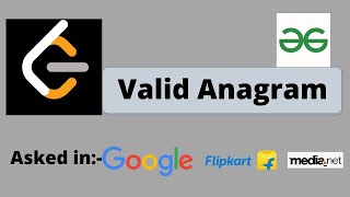 Anagram  Valid Anagram Solution in Java  Leetcode  GFG [upl. by Einnaffit]