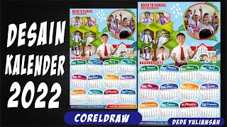 Free Template kalender 2022 LENGKAP dengan Coreldraw [upl. by Eniahpets815]