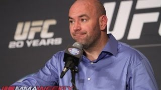 UFC 167 Dana White Scrum quotGSPs Problems Arent as Bad as He Thinks They Arequot [upl. by Doralin167]