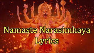 Namaste Narasimhaya  Full Lyrics I Best Devotional Bhajan I एक भजन जिसे सुनकर दिल खुश हो जाएगा [upl. by Valerye]