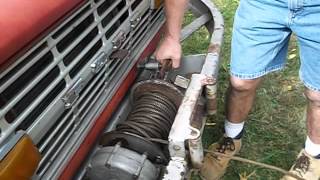 Early Ford Bronco Koenig PTO Winch Operation [upl. by Fitting]