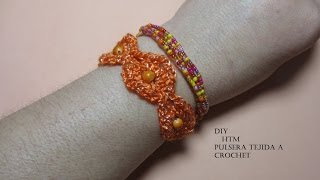 Pulsera de crochet con cuentas [upl. by Ennylyak]