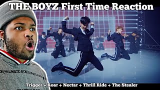 FIRST TIME REACTING TO THE BOYZ TRIGGER  ROAR  Nectar  THRILL RIDE  The Stealer [upl. by Adarbil]