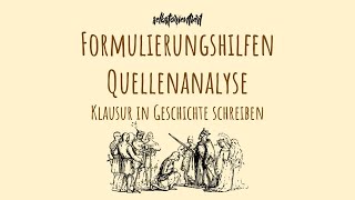 Formulierungshilfen für die Quellenanalyse einfach erklärt  Geschichte  PDF  Einleitung  Fazit [upl. by Virginie92]