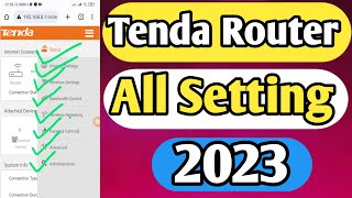 Tenda Router All Setting 2023 Wifitips [upl. by Ttereve]