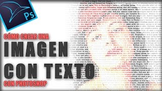 Crear imagen hecha con texto en Photoshop [upl. by Ydde668]