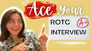 ROTC scholarship interview ADVICE [upl. by Ahsrop911]