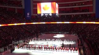 Canada National Anthem  Colorado Avalanche vs Ottawa Senators Ericsson Globe 20171111 [upl. by Ylrebme16]