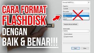 Cara Format Flashdisk dengan Baik dan Benar [upl. by Nagiam216]