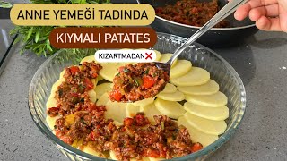 ANNE YEMEĞİ TADINDA😋 EN HAFİF FIRINDA KIYMALI PATATES ✅ Az Kıyma İle Çook Lezzet kıymalıpatates [upl. by Lucian]