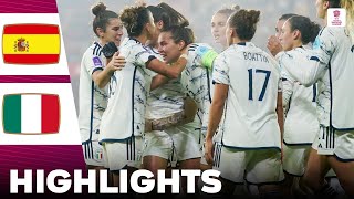 Spain vs Italy  What a Game  Highlights  UEFA Womens Nations League 01122023 [upl. by Bernadina]