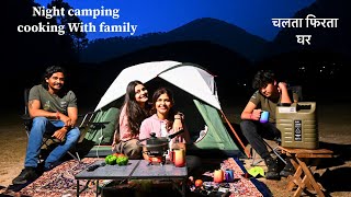 Car camping  Night camping  relaxing  caravan  camping setup [upl. by Ybba]